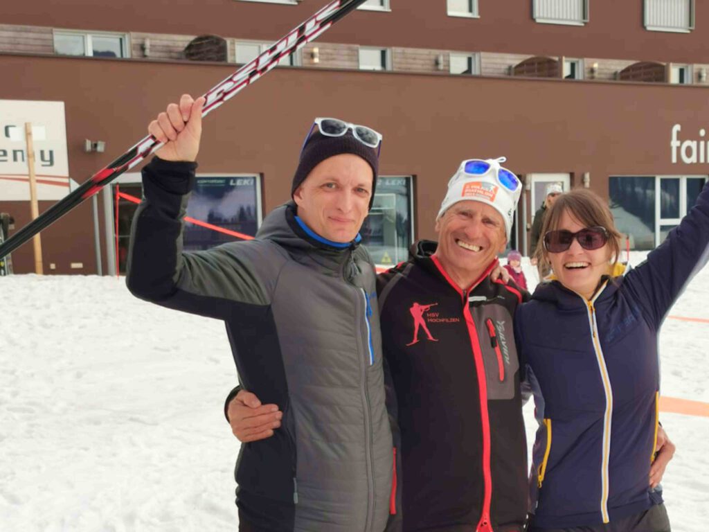 Gästebiathlon in Hochfilzen, Österreich.