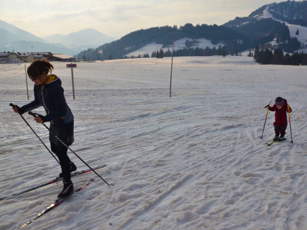 Gästebiathlon in Hochfilzen, Österreich.