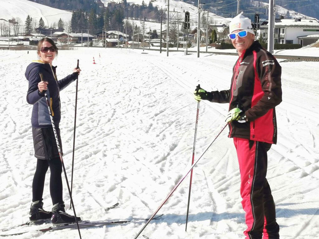 Gästebiathlon in Hochfilzen, Österreich.